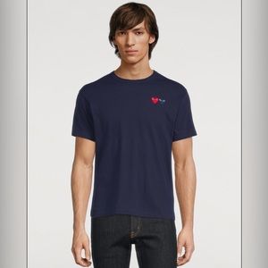 Comme Des Garçon Play - Double Heart Patch T-Shirt